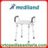 Sedia per doccia con braccioli senza schienale regolabile in altezza Mediland 855990